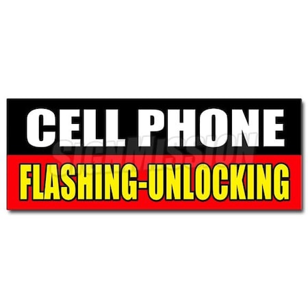 CELL PHONE FLASHING UNLOCKING DECAL Sticker Full Partial Operating